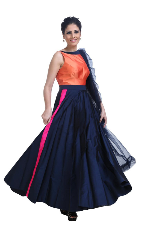 Sarasvi Gota Patti Silk Lehenga Set - Pink