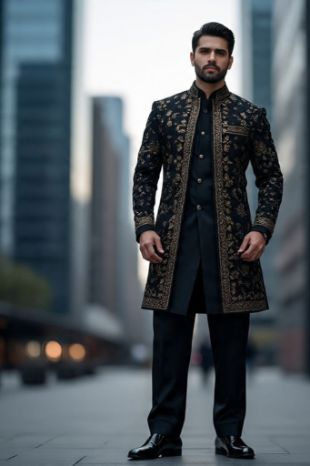 Meenakkshi Mackar Three Piece suit consists of a lower Jacket and Pant